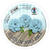 Faltbl�tter Rund, intensiv durchgef�rbt, 100 Blatt, � 12 cm, 65g/qm, Azurblau