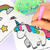 Diamond Painting Bastelset f�r Sticker mit Zubeh�r, Unicorn / Einhorn Bild 4