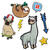 Diamond Painting Bastelset f�r Sticker mit Zubeh�r, Tierische Freunde Bild 4