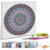 Diamond Painting Set Mandala, 30 x 30 cm Keilrahmen mit Zubeh�r, Blau-Wei�-Gelb Bild 2