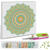 Diamond Painting Set Mandala, 30 x 30 cm Keilrahmen mit Zubeh�r, Mint-Orange-Gelb Bild 2