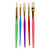 NEU Pinsel f�r Kinder, Sortierte Farben, Nr. 8+12+18, L 14-16 cm, B 5-10 mm, Flach, 5 Stk. Bild 2