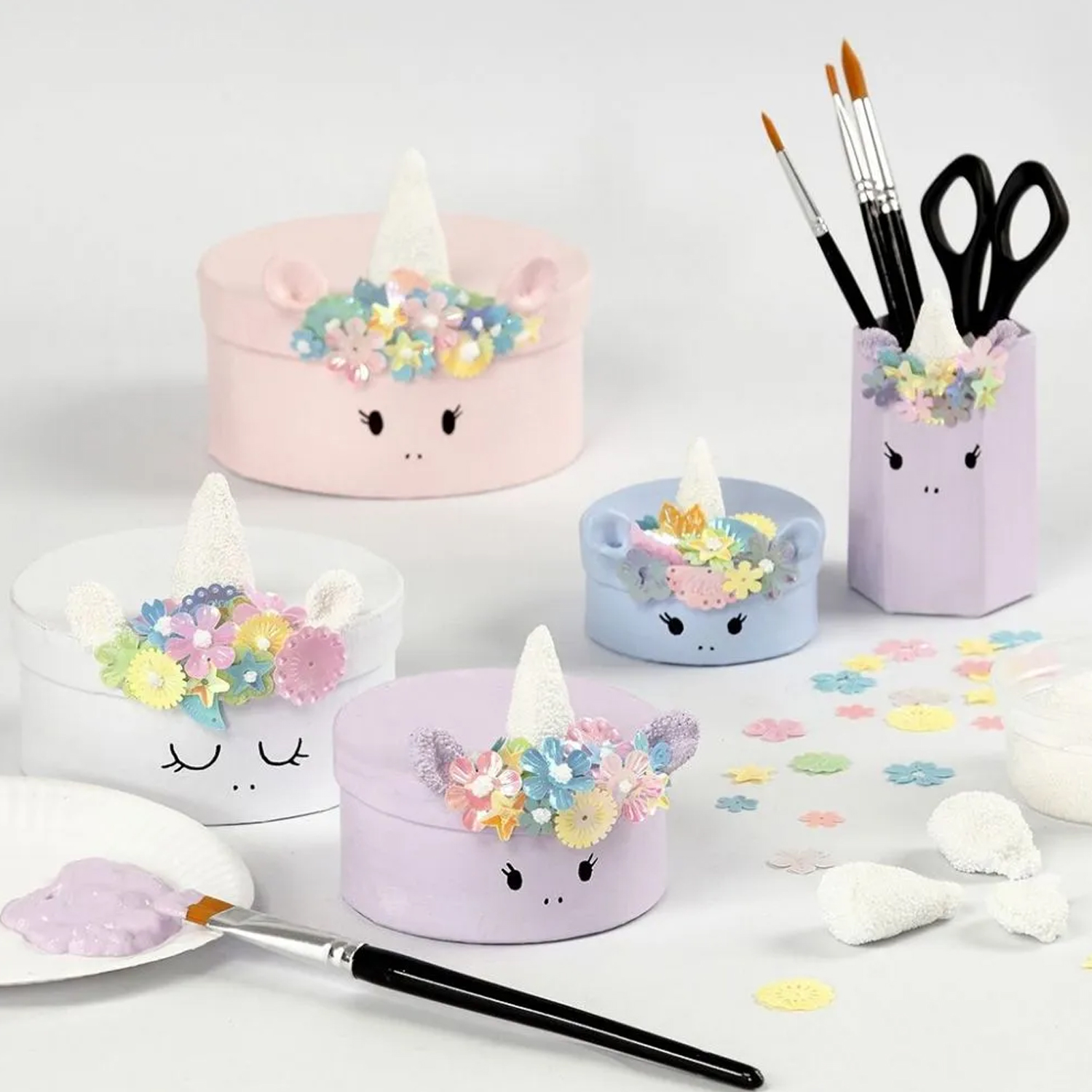 NEU Schachteln / Geschenkkartons rund, 4er Set, H 4+5+6+7 cm, � 8+10+12+14 cm Bild 5