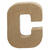 NEU Papp-Buchstabe, 10 cm, St�rke 1,7 cm, natur, C - Buchstabe C