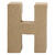 NEU Papp-Buchstabe, 10 cm, St�rke 1,7 cm, natur, H - Buchstabe H