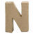 NEU Papp-Buchstabe, 10 cm, St�rke 1,7 cm, natur, N - Buchstabe N