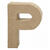 NEU Papp-Buchstabe, 10 cm, St�rke 1,7 cm, natur, P - Buchstabe P