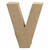 NEU Papp-Buchstabe, 10 cm, St�rke 1,7 cm, natur, V - Buchstabe V