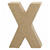 NEU Papp-Buchstabe, 10 cm, St�rke 1,7 cm, natur, X - Buchstabe X