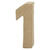 SALE Papp-Zahl, 10 cm, St�rke 1,7 cm, natur, 1