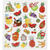 Stickerbogen, selbstklebend, 15x16,5cm, Motiv: Exotische Fr�chte - Exotische Fr�chte