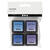 NEU Stempelkissen, Blau, Himmelblau, Flieder, Violett, H 2 cm, Gr��e 3,5x3,5 cm, 4 Stk.
