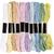 Stickgarn, Dicke 1 mm, Pastellfarben, 10 St�ck x 8 m