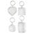 NEU TOP-SELLER Schl�sselanh�nger f�r Fotos aus Acryl, 40-50 mm, 4 St�ck sortiert