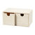 NEU Holzkasten mit 2 Boxen / Schubladenbox, Gr��e 9,2 x 17,7 cm, 1 St�ck