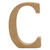 NEU MDF-Buchstabe, 13 cm, St�rke 2 cm, natur, C - Buchstabe C