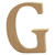 NEU MDF-Buchstabe, 13 cm, St�rke 2 cm, natur, G - Buchstabe G