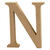 NEU MDF-Buchstabe, 13 cm, St�rke 2 cm, natur, N - Buchstabe N