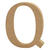 NEU MDF-Buchstabe, 13 cm, St�rke 2 cm, natur, Q - Buchstabe Q