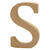NEU MDF-Buchstabe, 13 cm, St�rke 2 cm, natur, S - Buchstabe S
