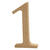 NEU MDF-Zahl, 13 cm, St�rke 2 cm, natur, 1 - Ziffer 1