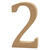 NEU MDF-Zahl, 13 cm, St�rke 2 cm, natur, 2 - Ziffer 2