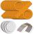 NEU Laternen-Set Orange / Ocker, 10 runde Laternen-Rohlinge, 10 B�gel & 20 runde Laternenzuschnitte