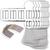 NEU Laternen Bastelset MINI Eckig Wei�, 10 wei�e Rohlinge, 10 B�gel, 25x Transparentpapier 15,5x37 cm