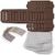 NEU Laternen Bastelset MINI Eckig Braun, 10 braune Rohlinge, 10 B�gel, 25x Transparentpapier 15,5x37 cm