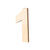 SALE Holz-Zahl flach, 1, Gr��e: ca. 80 x 5 mm