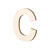SALE Holz-Buchstabe flach, C, Gr��e: ca. 80 x 5 mm