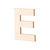 SALE Holz-Buchstabe flach, E, Gr��e: ca. 80 x 5 mm - E
