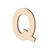 SALE Holz-Buchstabe flach, Q, Gr��e: ca. 80 x 5 mm - Q