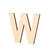 SALE Holz-Buchstabe flach, W, Gr��e: ca. 80 x 5 mm - W