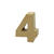 SALE Papp-Zahl, 4, H�he 5 x Breite 3,4 x Tiefe 2 cm - 4