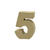 SALE Papp-Zahl, 5, H�he 5 x Breite 3,4 x Tiefe 2 cm - 5
