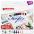 NEU Edding Start Easy Set, Acrylstifte wasserfest fein und medium, inkl. Postkartenblock, 8er-Set Acrylfarben