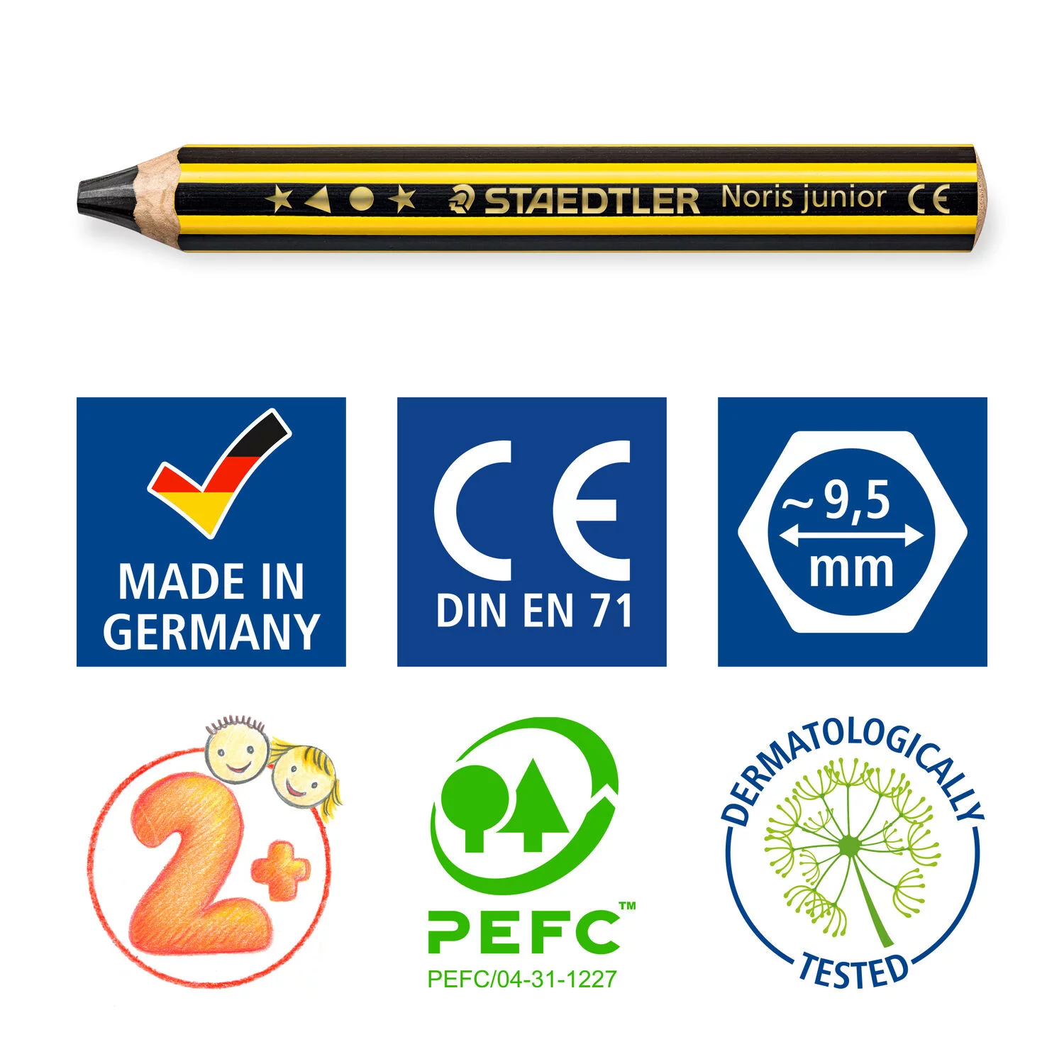 NEU 1 Kinder-Bleistift Noris Junior 141, H�rte: 2B, Mine: 7mm Bild 4