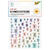 Sticker / Schmucksteine Eckig Pastell, selbstklebend, 67 St�ck sortiert
