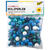 Holzperlen Mix mit B�ndern, blau/t�rkis, 60 g - Blau/T�rkis