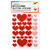 Moosgummi Glitter-Sticker Herzen, Rot/Rosa, 50 St�ck in sortierten Gr��en