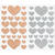 Moosgummi Glitter-Sticker Herzen, Gold/Silber, 50 St�ck in sortierten Gr��en Bild 2