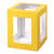 NEU Minilaternen Rohling zum Stecken, 400g/m�, 10x10x12cm, 1 St�ck, Gelb - Gelb