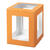 NEU Minilaternen Rohling zum Stecken, 400g/m�, 10x10x12cm, 1 St�ck, Orange - Orange