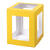 NEU Laternen Rohling zum Stecken, 400g/m�, Eckig: 13,5x13,5x18cm, 1 St�ck, Gelb - Gelb