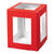 NEU Laternen Rohling zum Stecken, 400g/m�, Eckig: 13,5x13,5x18cm, 1 St�ck, Rot - Rot