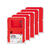 NEU Laternen Rohlinge zum Stecken, 400g/m�, Eckig: 13,5x13,5x18cm, 5 St�ck, Rot - Rot
