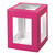 NEU Laternen Rohling zum Stecken, 400g/m�, Eckig: 13,5x13,5x18cm, 1 St�ck, Pink - Pink