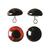 B�renaugen, Glas mit �se, 6mm, 2 St�ck, braun
