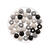 NEU Holzperlen, FSC, 4 mm, 155 St�ck, schwarz / grau / weiss - Schwarz/Grau/Wei�-Mix